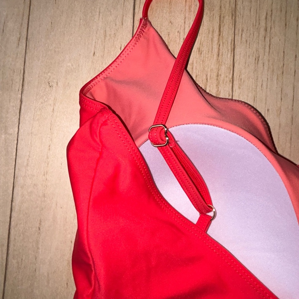 Summersalt The Marina Colorblock Grapefruit & Coral One-Piece Swimsuit 12 NWOT - Picture 11 of 13
